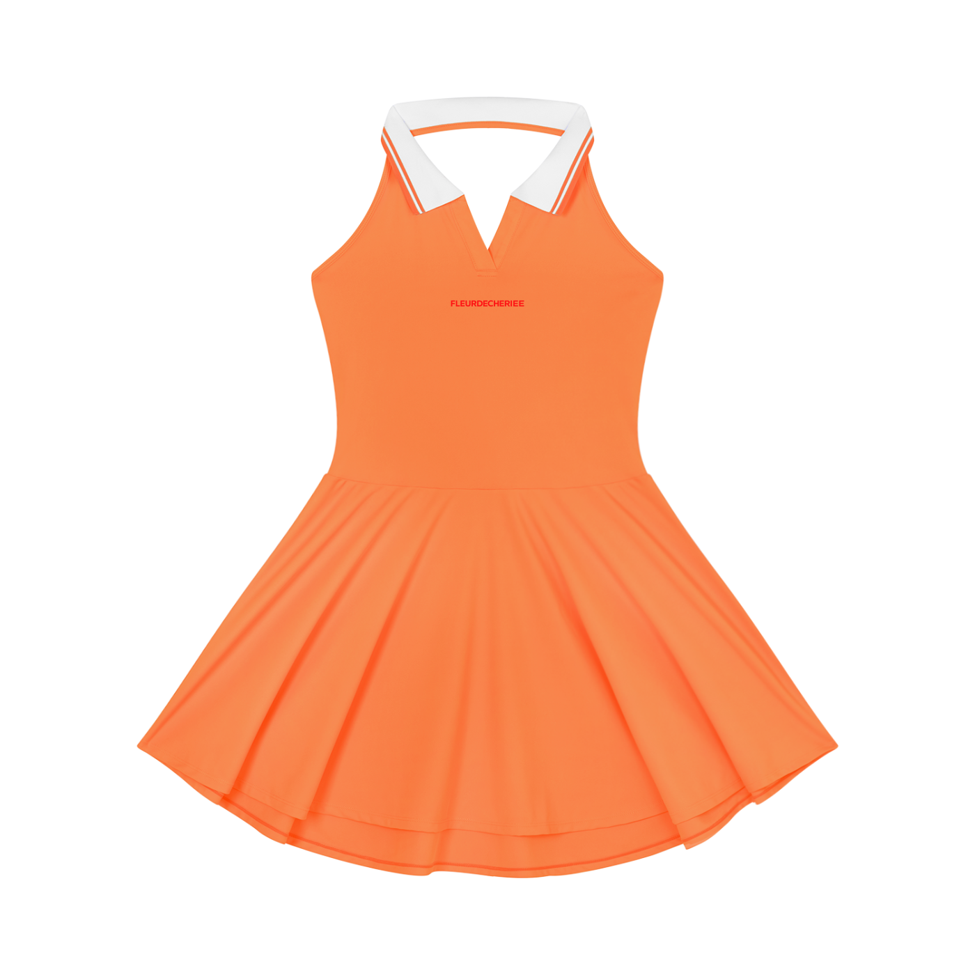 Women's Collared Halter A-Line Tennis Dress
