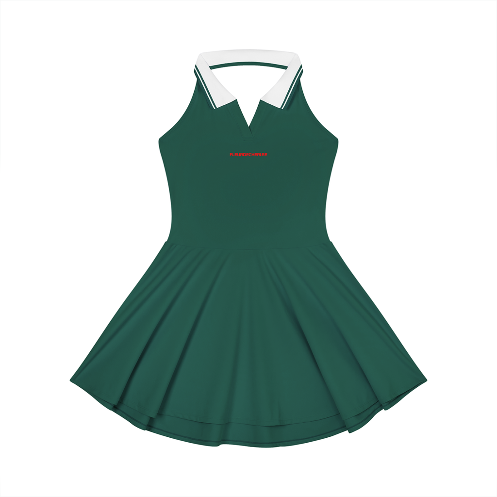 Women's Collared Halter A-Line Tennis Dress