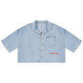 Women's Vintage Wash Boxy Cropped Shirt