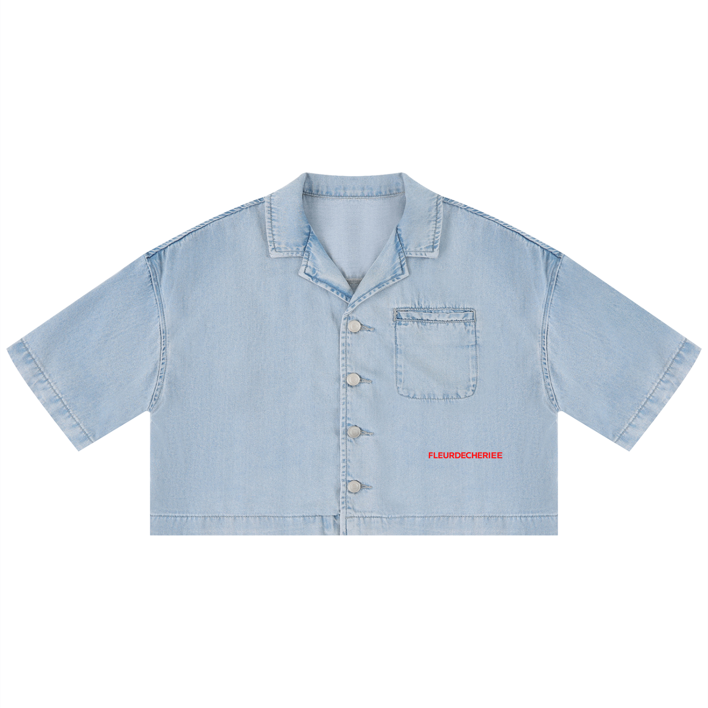 Women's Vintage Wash Boxy Cropped Shirt