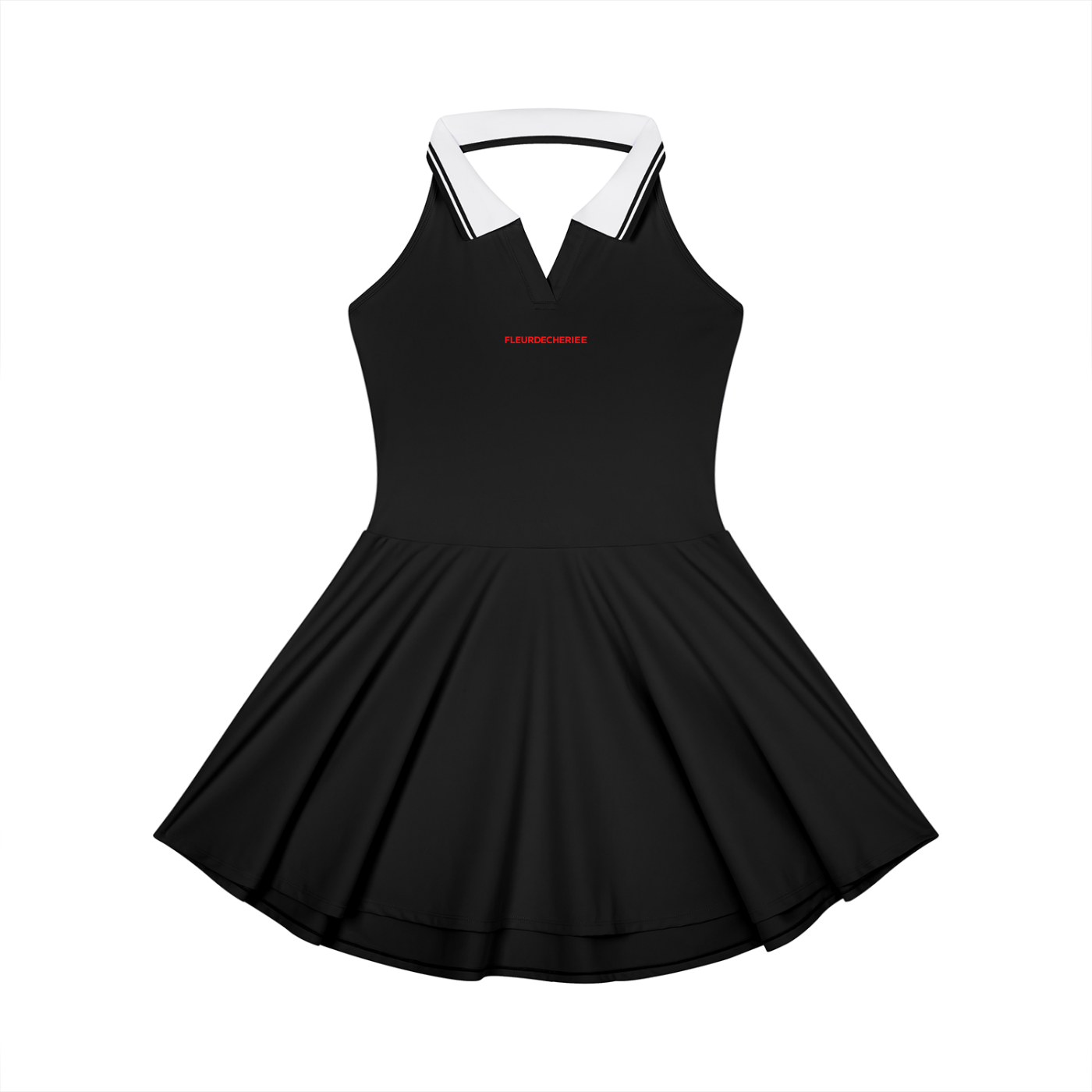 Women's Collared Halter A-Line Tennis Dress