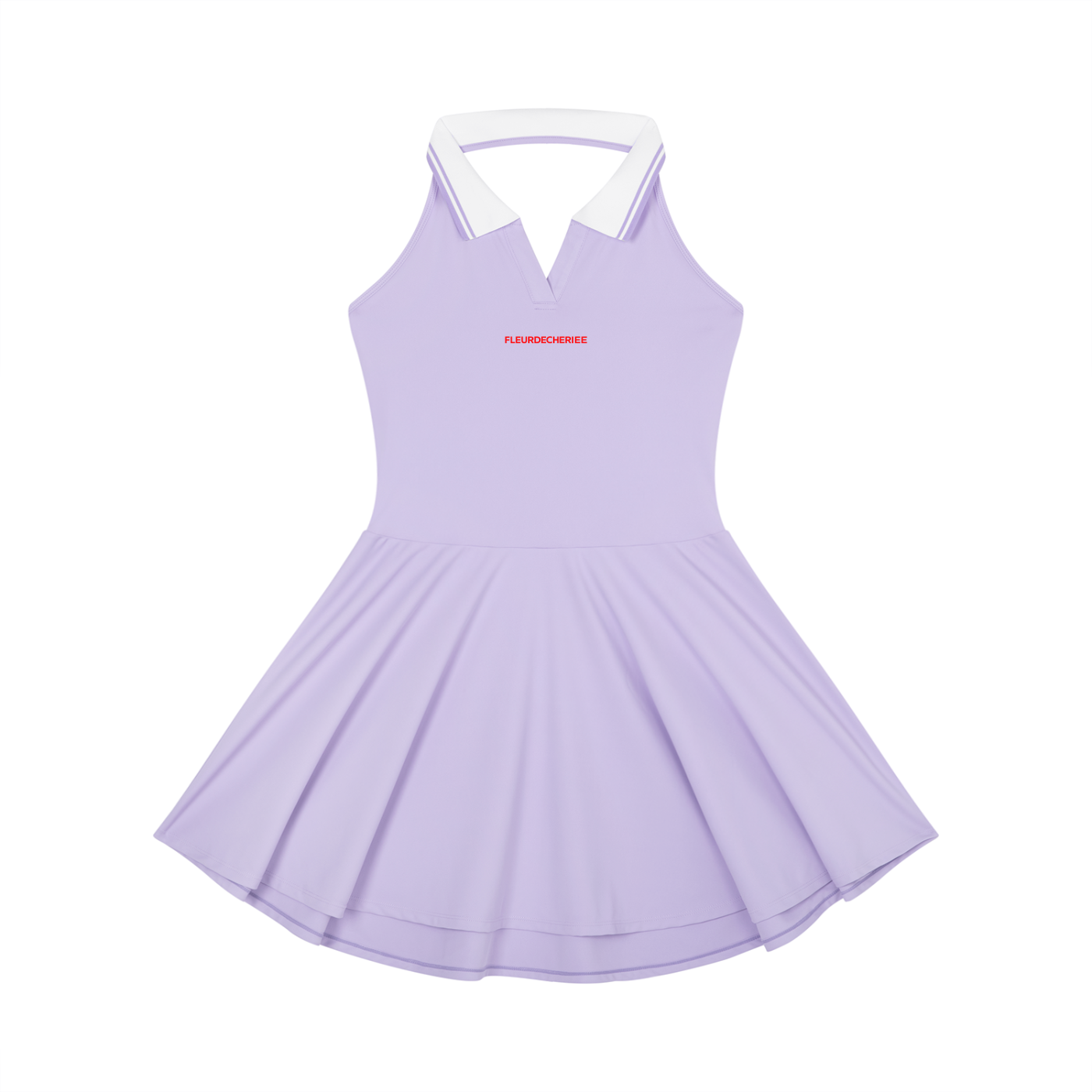 Women's Collared Halter A-Line Tennis Dress