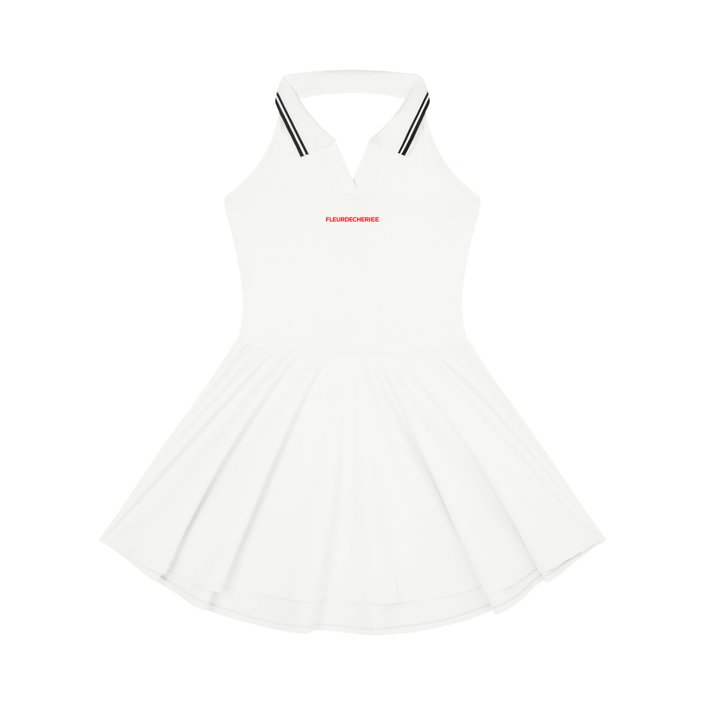 Women's Collared Halter A-Line Tennis Dress